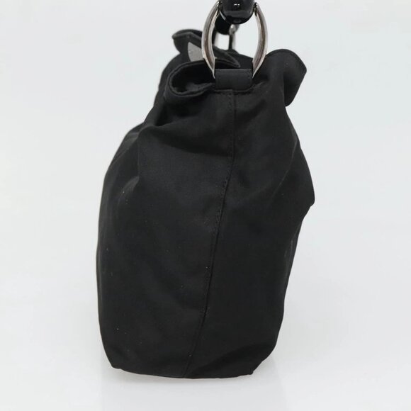 Christian Dior Maris Pearl Hand Bag Nylon Black Silver - Picture 4 of 15